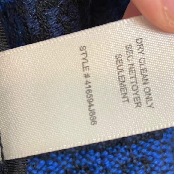 Rebecca Taylor Tweed Blue Fringe Trim Woven Blazer ASO Kate Middleton Old Money - Picture 10 of 12